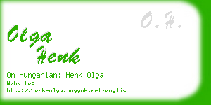 olga henk business card